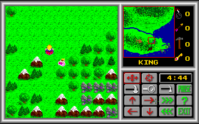 Crusade, The Amiga Screenshot: You'll need to walk around those mountains...