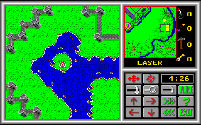 Crusade, The Amiga Screenshot: This character is initially stuck on an island.