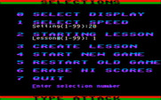 Type Attack for IBM PC/Compatibles - The main game menu.