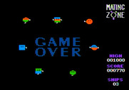 Mating Zone for Apple II - Game over.