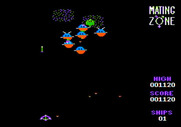 Mating Zone for Apple II - Shoot the aliens before they shoot you!
