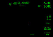 Mating Zone for Apple II - Numerous aliens heading towards the mating zone...