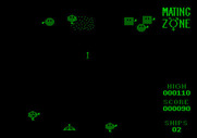 Mating Zone for Apple II - Don't crash into the aliens when they approach the bottom of the screen...