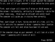 Sink the Fleet for TRS-80 - Game instructions, part 1...