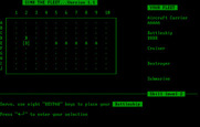 Sink the Fleet for IBM PC/Compatibles - Place your ships on the board...