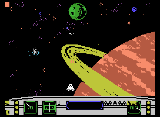Moonsweeper ColecoVision Screenshot: In orbit around a planet...