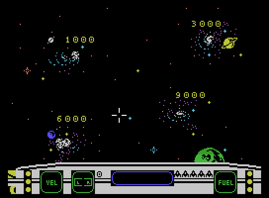 Moonsweeper ColecoVision Screenshot: Game start; choose a planet to visit.