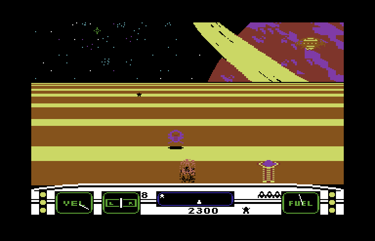 Moonsweeper Commodore 64 Screenshot: Crash, I've been hit!