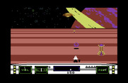 Moonsweeper for Commodore 64 - Enemies of various types may attack at any moment!
