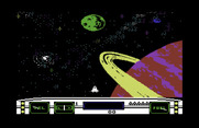 Moonsweeper for Commodore 64 - Flying through space...