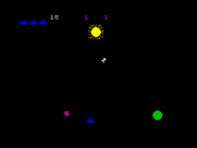 Moonsweeper for ZX Spectrum - There's a green planet off to the right...