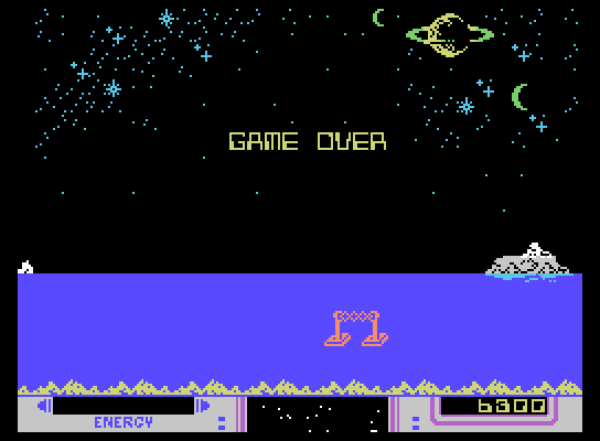 Nova Blast ColecoVision Screenshot: Game over.