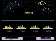 Nova Blast for ColecoVision - End of wave, bonus for cities saved...