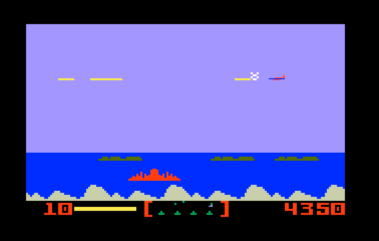 Nova Blast Intellivision Screenshot: Enemies are quick, so aim carefully...