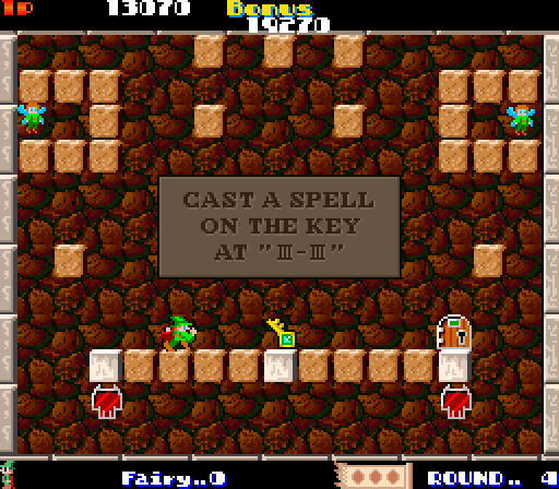 Solomon's Key Arcade Screenshot: A bonus round!