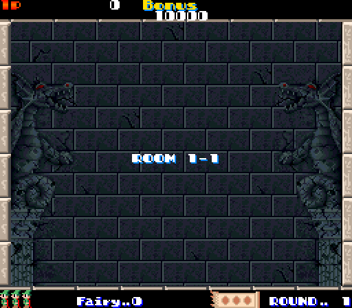 Solomon's Key Arcade Screenshot: Ready to begin room 1-1?