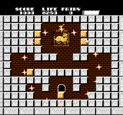 Solomon's Key NES / Famicom Screenshot: I made it to the exit!