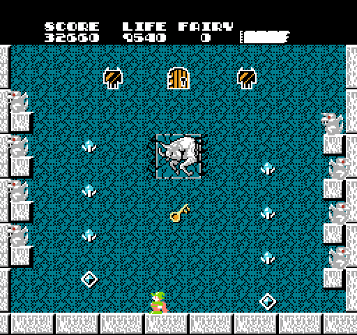 Solomon's Key NES / Famicom Screenshot: This room doesn't have many platforms...