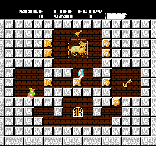 Solomon's Key NES / Famicom Screenshot: Game start.
