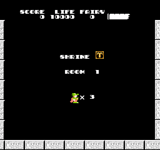 Solomon's Key NES / Famicom Screenshot: Ready for room 1?