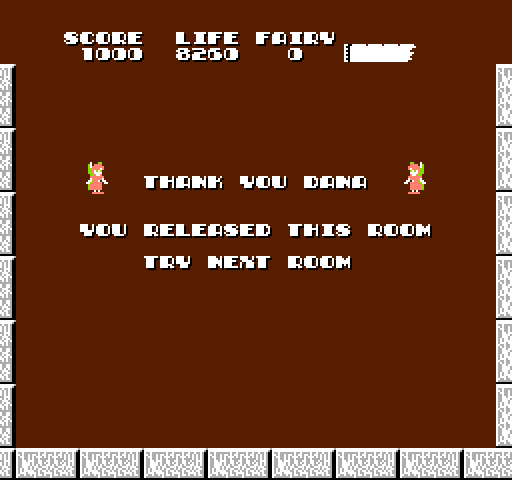 Solomon's Key NES / Famicom Screenshot: Time to try the next room.