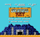 Solomon's Key for NES / Famicom - Title screen.