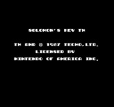 Solomon's Key for NES / Famicom - Copyright screen.