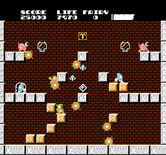 Solomon's Key for NES / Famicom - Have the key, now to reach the exit...