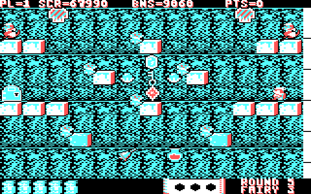 Solomon's Key IBM PC/Compatibles Screenshot: This room requires some fast reflexes.