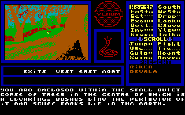 Venom IBM PC/Compatibles Screenshot: In the forest...