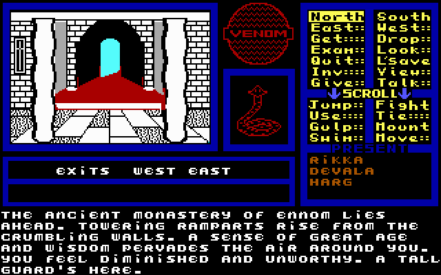 Venom IBM PC/Compatibles Screenshot: The monastery lies ahead...