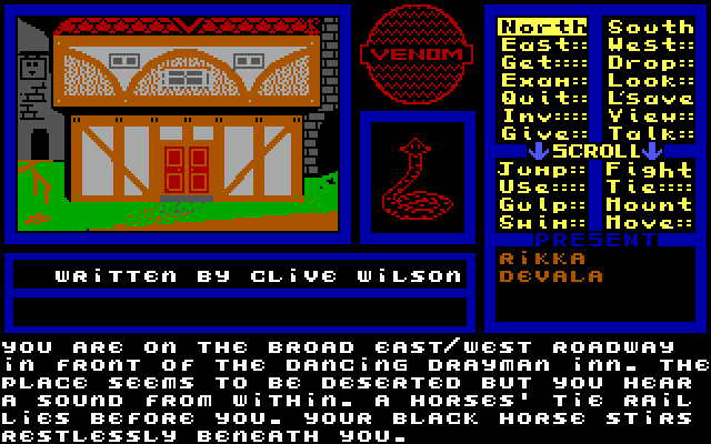Venom IBM PC/Compatibles Screenshot: Game start.