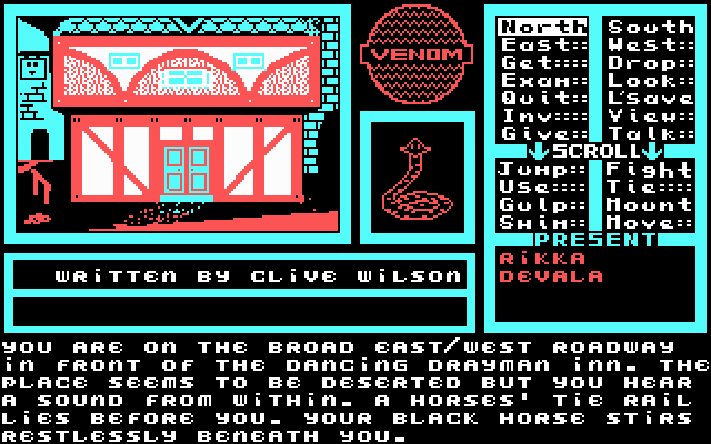 Venom IBM PC/Compatibles Screenshot: Game start.