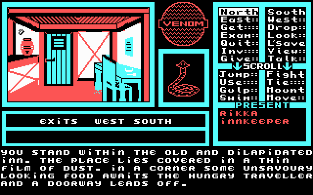 Venom IBM PC/Compatibles Screenshot: Let's see if there is anything in this inn...