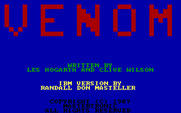 Venom for IBM PC/Compatibles - Title screen.