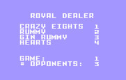 Royal Dealer for Intellivision - Select some game options.