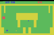 Miniature Golf for Atari 2600 - Attempting to get the ball through that narrow opening...