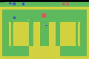 Miniature Golf for Atari 2600 - The red block is moving and constantly gets in the way.