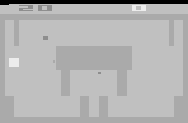 Miniature Golf Atari 2600 Screenshot: Each of the holes has a different layout.