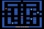 Lock 'n' Chase for Atari 2600 - Objective completed, head to the exit at the top to start the next level.