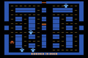 Lock 'n' Chase for Atari 2600 - Collect the treasure in the middle of the screen for bonus points!