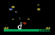 Buzz Bombers for Intellivision - Flowers are starting to build up along the ground.