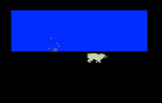 Buzz Bombers for Intellivision - A bear runs away from bees in a brief intermission.
