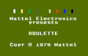 Las Vegas Roulette for Intellivision - Title screen.
