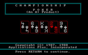Championship Poker for IBM PC/Compatibles - Title screen.