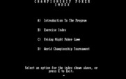 Championship Poker for IBM PC/Compatibles - Main game menu.