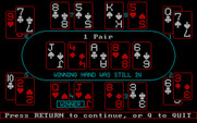 Championship Poker for IBM PC/Compatibles - Hand 4 was the winner in this exercise.