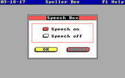 Speller Bee for IBM PC/Compatibles - Do you want speech during the game?