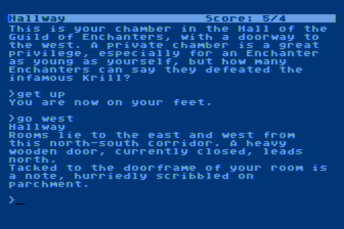Sorcerer Atari 8-bit Screenshot: Exploring...