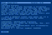 Sorcerer for Atari 8-bit - I wake up from a dream, and the game begins!